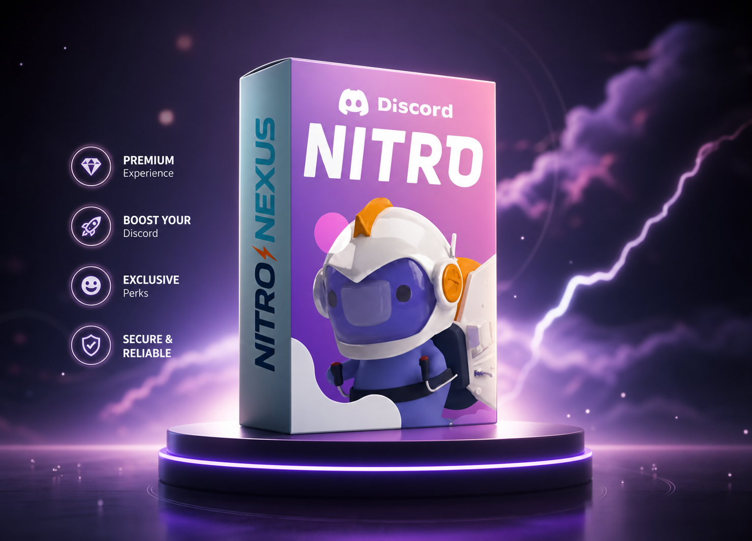 Discord Nitro boost via giftlink - 1y